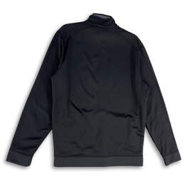 Womens Black Long Sleeve Mock Neck Full-Zip Activewear Track Jacket Size M alternative image