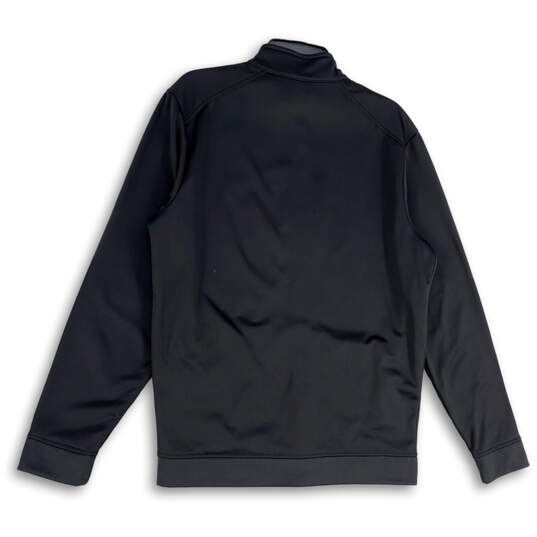Womens Black Long Sleeve Mock Neck Full-Zip Activewear Track Jacket Size M image number 2