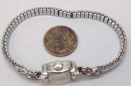 Ladies Vintage 14K White Gold Case Diamond Accent 17 Jewels Wrist Watch 14.6g alternative image