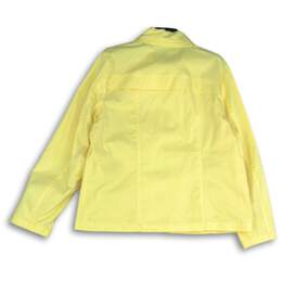 NWT Studio Works Womens Yellow Long Sleeve Full Zip Windbreaker Jacket Size PXL alternative image
