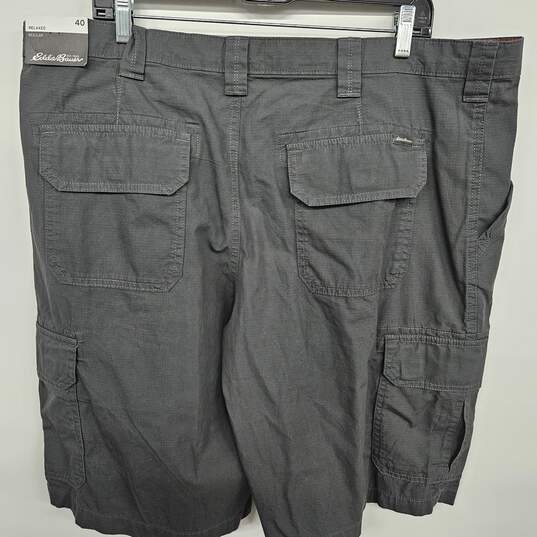 Gray Relaxed Fit Cargo Shorts image number 2