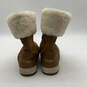 Womens Tynlee 1105889 Brown Round Toe Mid-Calf Side Zip Snow Boots Size 9 image number 2