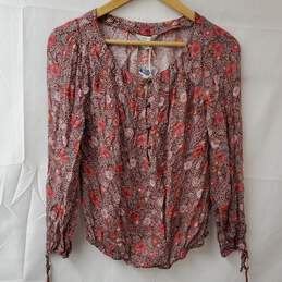 Lucky Brand Floral Blouse Women's XS NWT