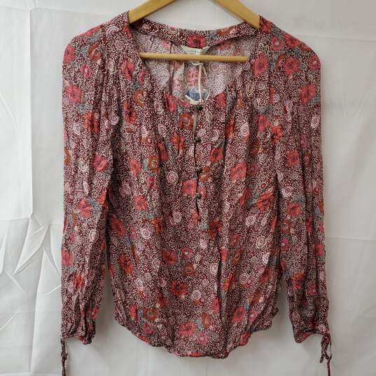 Lucky Brand Floral Blouse Women's XS NWT image number 1