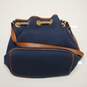 Michael Kors Marina Navy Blue & Brown Canvas Bucket Bag AUTHENTICATED image number 2