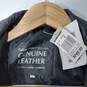 Giovanni Navarre Leather Trench Coat Style Jacket Size M - NWT image number 3