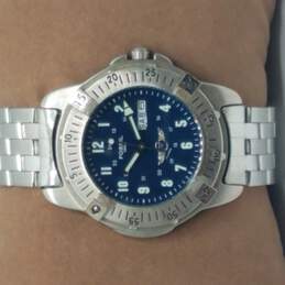 Fossil AM2998 Blue Dial Stainless Steel WR Vintage Watch alternative image