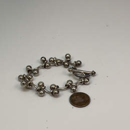 Designer Silpada 925 Sterling Silver Dumbbell Toggle Link Chain Bracelet alternative image