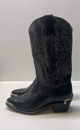 Texas Black Leather Western Boots Men's Size 8.5 EE alternative image