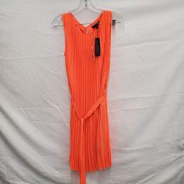 NWT Banana Republic WM's Peach Pleated Tie Waist Summer Dress Size 6