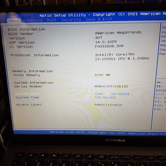 ASUS VivoBook 15in Laptop Intel 10th Gen i3-1005G1 CPU 8GB RAM 128GB SSD image number 9