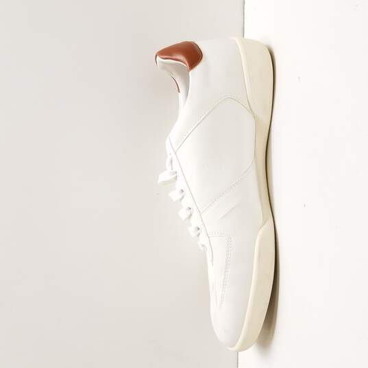 Zara Men's White Leather Sneakers Size 12 image number 2