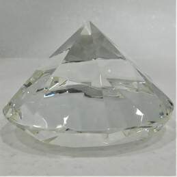 Assorted Clear Crystal Diamond Shaped Paperweights Various Sizes Lot alternative image