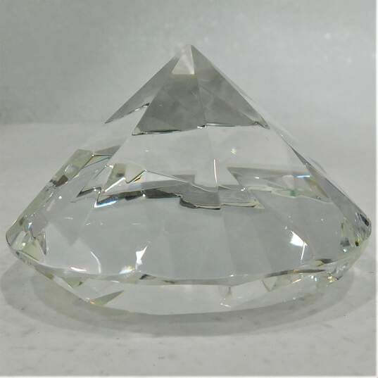 Assorted Clear Crystal Diamond Shaped Paperweights Various Sizes Lot image number 2