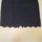 Womens Blue Floral Lace Flat Front Midi Straight & Pencil Skirt Size 4 image number 4