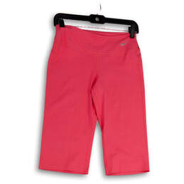 Womens Pink Dri-Fit Elastic Waist Pull-On Capri Leggings Size Medium