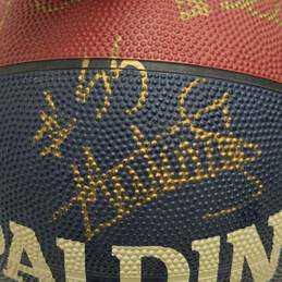 Encased Team Signed Denver Nuggets Basketball from the Early 90s alternative image
