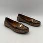 Coach Womens Beige Brown Signature Print Slip-On Loafer Shoes Slipper Size 8.5 image number 1