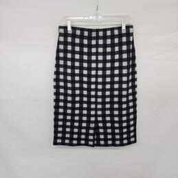 St. John Collection Black & White Wool Blend Pencil Skirt WM Size M NWT alternative image