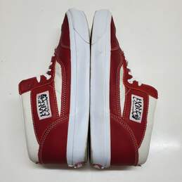 MENS VANS HALF CAB MID RED LEATHER SNEAKERS SIZE 13 alternative image