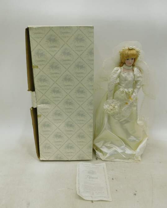 Vintage Ellen Williams Rebecca Bride Porcelain Doll IOB image number 1