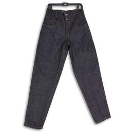 Womens Blue Denim Medium Wash 5-Pocket Design Tapered Leg Jeans Size 29