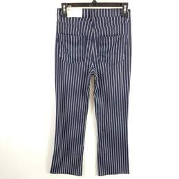 American Eagle Women Blue Striped Pants Sz 2 NWT alternative image