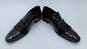 Dapperman Black Shiny Furred Sash Dress Loafers Men's Size 46 EU Men's Size 12 US image number 1