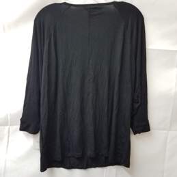 Ellen Tracy Women's Black Stretch Long Sleeve Shirt Size M NWT alternative image