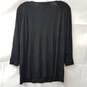 Ellen Tracy Women's Black Stretch Long Sleeve Shirt Size M NWT image number 2
