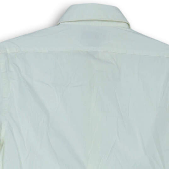 Mens White Long Sleeve Spread Collar Super Slim Fit Dress Shirt Size Medium image number 4