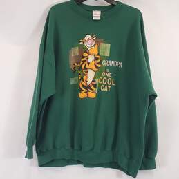 Disney Men Green Tigger Sweatshirt Sz 3X