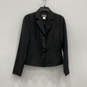 Womens Black Long Sleeve Notch Lapel Classic Four Button Blazer Size 10 image number 1