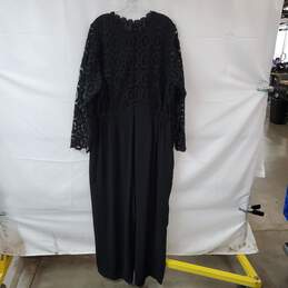 Eloquii Black Open Knit Jumpsuit WM Size 24 NWT alternative image