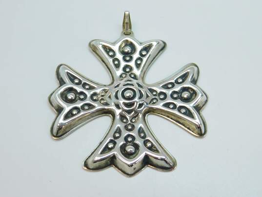 Vintage Reed & Barton 1975 Sterling Silver Christmas Cross Ornament 20.7g image number 1