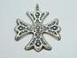Vintage Reed & Barton 1975 Sterling Silver Christmas Cross Ornament 20.7g image number 1