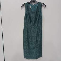 Oleg Cassini Green Glitter Dress Size 8