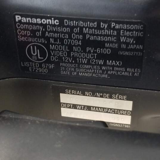 Panasonic OmniMovie PV-610D VHS Camcorder image number 4