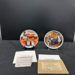 Knowles Norman Rockwell Collector Plates 2pc Bundle