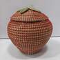 Handmade Woven 'Strawberry' Basket w/Lid image number 5