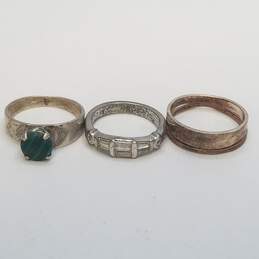 Sterling Silver Multi-Gemstone Bracelet + Ring + Earring Bundle 5pcs 12.2g alternative image
