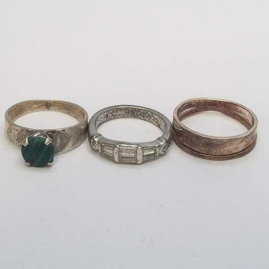 Sterling Silver Multi-Gemstone Bracelet + Ring + Earring Bundle 5pcs 12.2g image number 2