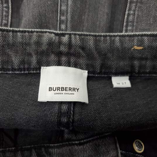 Burberry Women's Washed Out Black Cotton High Rise Skinny Jeans Size 27 w/COA image number 4