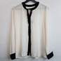 Banana Republic black and white long sleeve button up blouse XS image number 1
