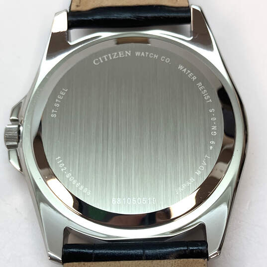 Designer Citizen 1102-S066808 Silver-Tone Round Dial Analog Wristwatch image number 4
