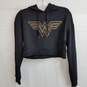 Eleven by Venus Williams black knit cropped hotfix Wonderwoman hoodie S image number 1