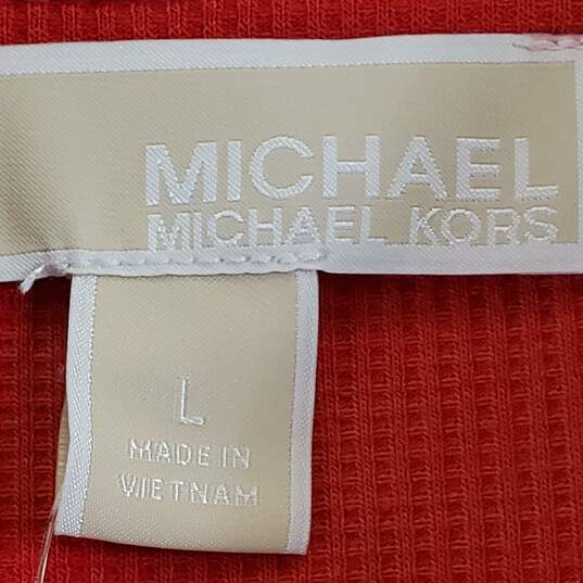Michael Kors Women Red Studded Hoodie L NWT image number 3