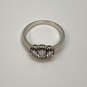 Designer Pandora S925 ALE Sterling Silver Three Stone Band Ring Size 7 image number 1