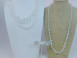 Vintage Aurora Borealis Clip-On Earrings & Necklaces 126.2g