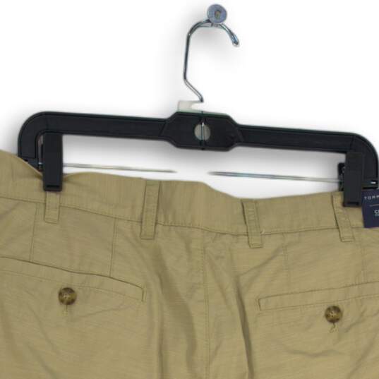 NWT Tommy Hilfiger Mens Tan Khaki Slash Pocket Flat Front Chino Shorts Size 38 image number 4